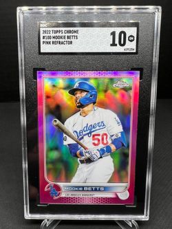 2022 Topps Chrome #100 Mookie Betts Pink Refractor SGC 10