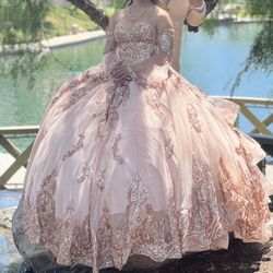 Rose Gold Quinceañera Dress