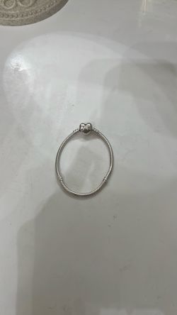 Silver heart lock Pandora Charm Bracelet