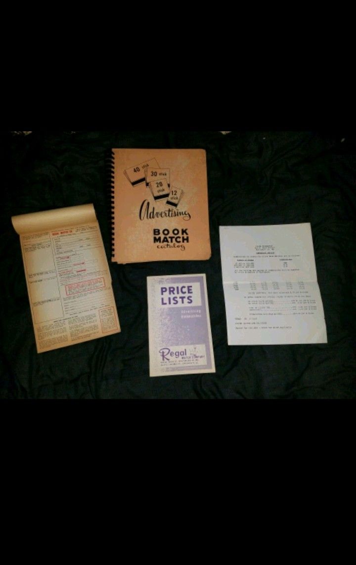 1950s NOS Matchbook Covers Salesman Sample Book & Order Forms