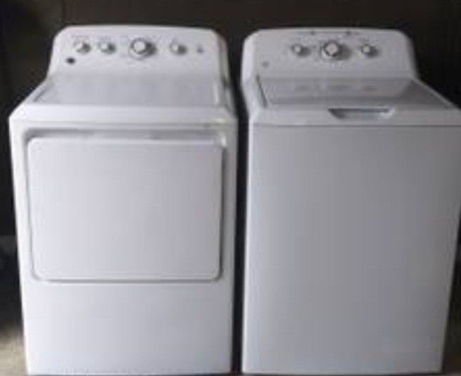 GE WHITE TOP LOADER WASHER AND DRYER SET ......$ 500
