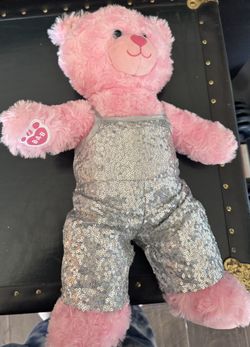 Brand New - Build A Bear Pink Plush Bear & Handmade Pink Blanket 