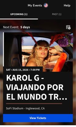 Karol G Concert Ticket – SoFi Stadium
