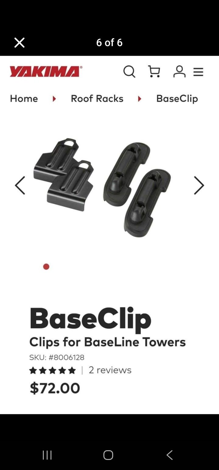 Yakima 145 / B37 BaseClip for BaseLine Tower