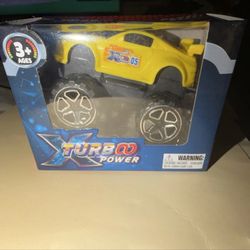 Auxo Turbo Power Pull Back Action Figure Car Yellow Black AU11015 3+ Years