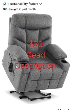 Power Lift Recliner Chair for Elderly, Electric Lift Chair with Extended Footrest, USB Ports, Cup Holders, Fabric
