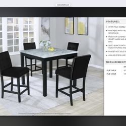 Pub Dinning Table 4 Chairs Same  Day Delivery And Set Up Asking $599 