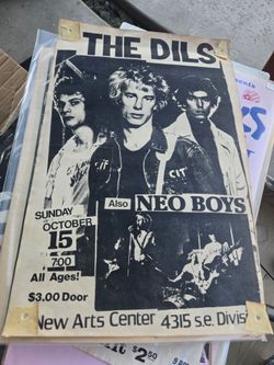 The Dils old punk poster 1978