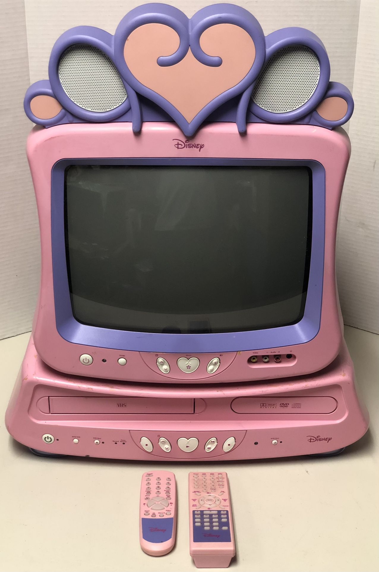 13” DISNEY PRINCESS TV + VCR / DVD COMBO