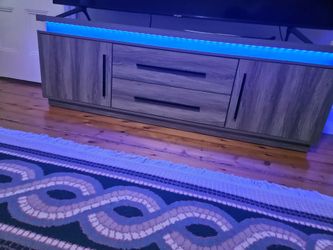 Modern TV stand with LED lights