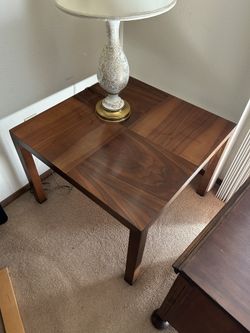 LANE Solid Wood Corner Table.