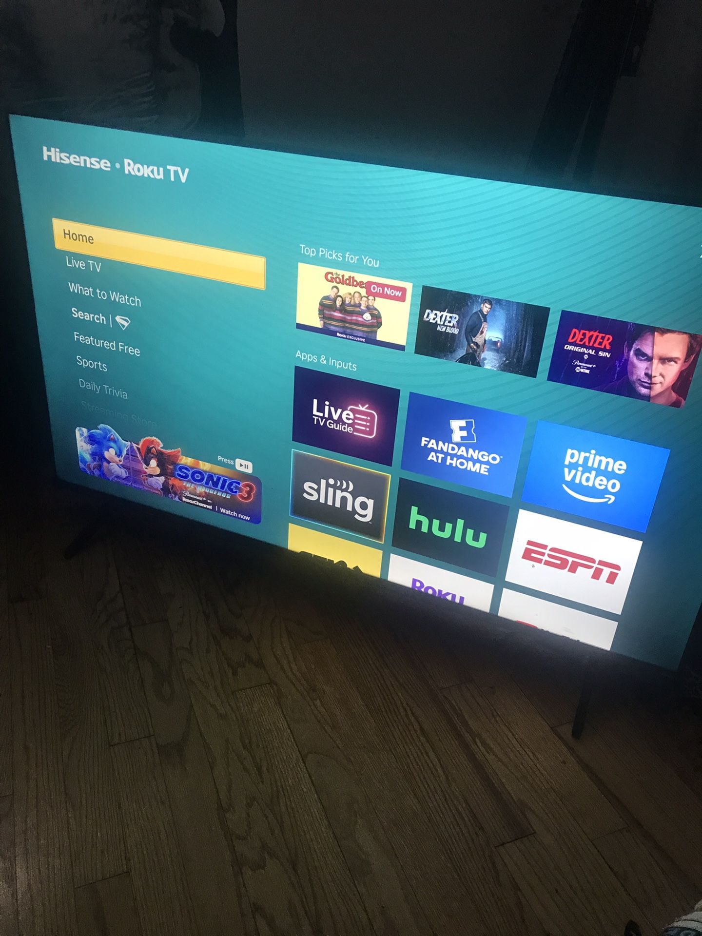 50” Smart Tv With Remote