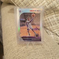 De'AAron Fox Prizm Nba Hoops Premium Stock Basketball Card