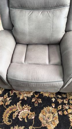 Gray Leather Recliner Chair
