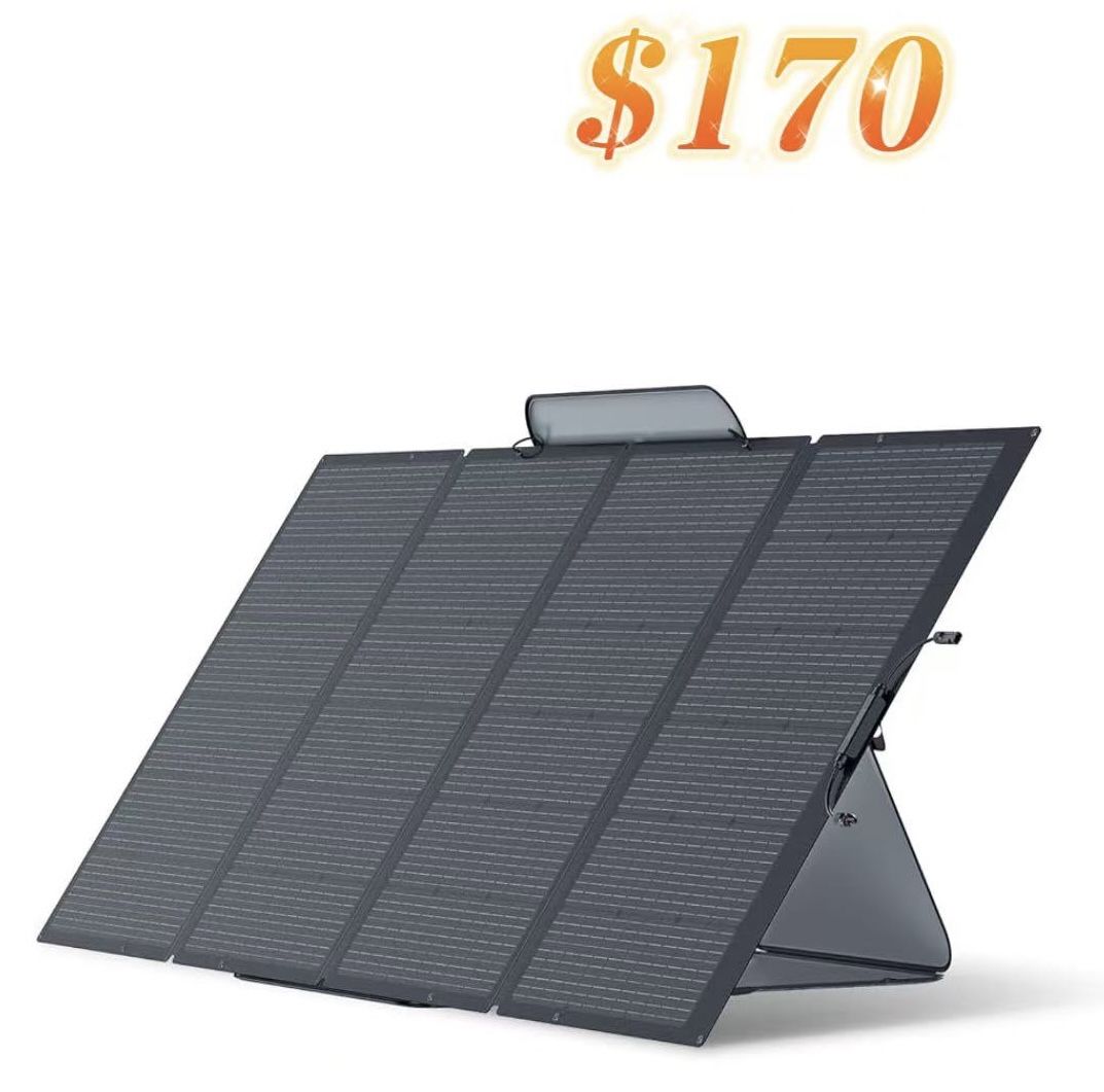 ✌️ ECOFLOW 400W Portable Solar Panel, Foldable & Durable, Complete with an Adjustable Kickstand Case, Waterproof IP68 for Outdoor Adventures