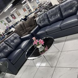 2pc Living Room Set 💙 Dark Blue Color 