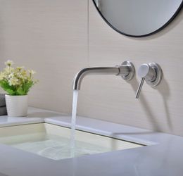 Wall Mount Bathroom Faucet, Brushed Nickel