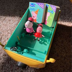 Peppa Pig Toys Van 2 Figures 2 Books No Lid For Van