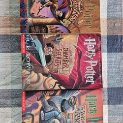 VINTAGE 1990's  HARRY POTTER BOOKS FIRST EDITION SCHOLASTIC NEVER READ AMAZING CONDITION 3 BOOKS