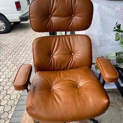 High Back Comfy Home Office Chair with Lumbar Support Computer Executive Desk Chair with Thickened Cushions (PU Leather, Brown) $80 Firm on Price