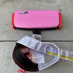 Pink mifold comfort grab-n-go booster seat 