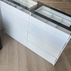 White Light Up Display Dresser 