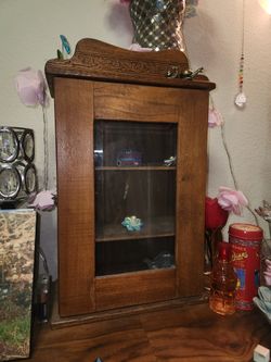 Beautiful Antique Real Wood Display Case