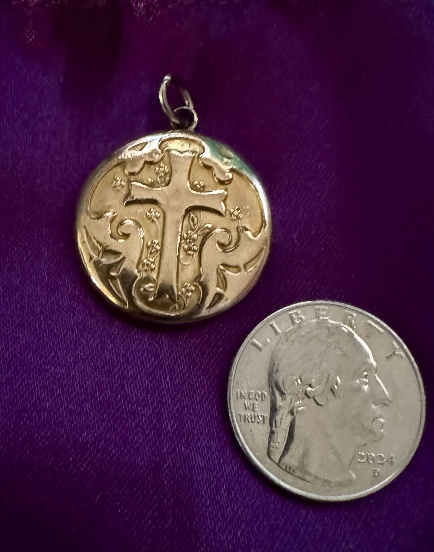 Gold Filled Antique Cross Locket
