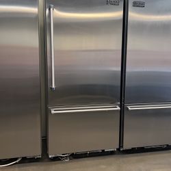Viking 36”Wide Built In Stainless Steel Bottom Freezer Refrigerator 