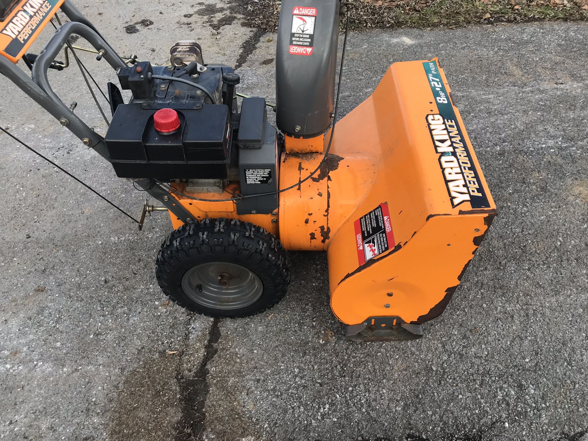 8HP 27” patch Yard king performance snow blower for Sale in