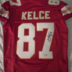 Custom Signed Travis Kelce Jersey Authenticated 