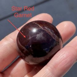 Red Garnet Star Sphere 86.4g 34mm RARE “A Grade Quality”