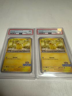 Pikachu (Illustration Contest 2024) Pokémon Scarlet & Violet Black Star PSA 9