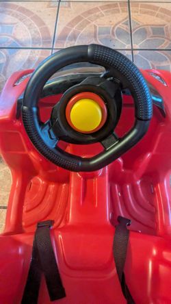 Toddler push red car
