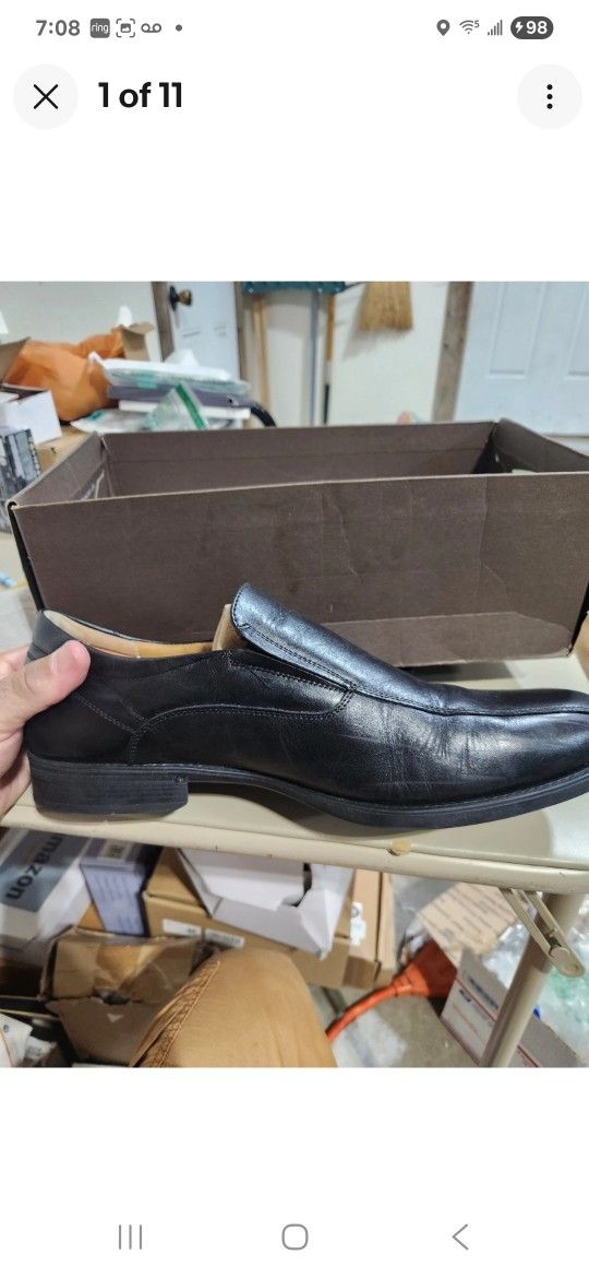 Florsheim Postino MT SLP 15176 Size 14D Color Black Noir Shoes Mens New
