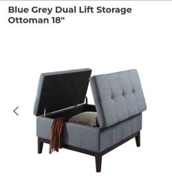 Gray Ottoman with Storage