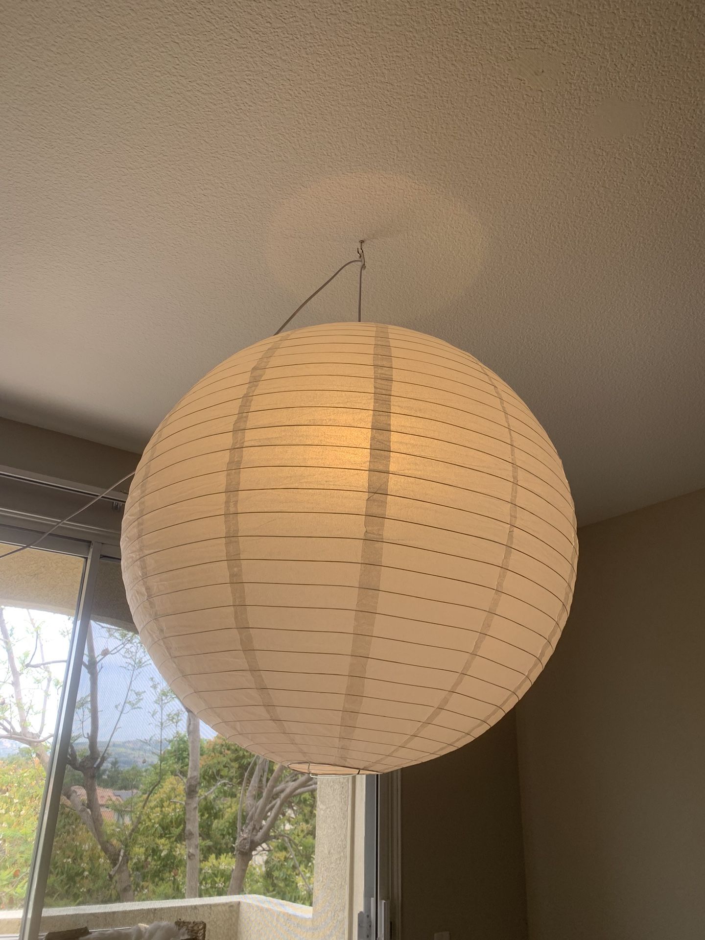 30in White Paper Lantern Lamp Shade