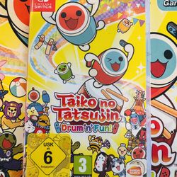 Taiko no Tatsujin Video Game And Drum.