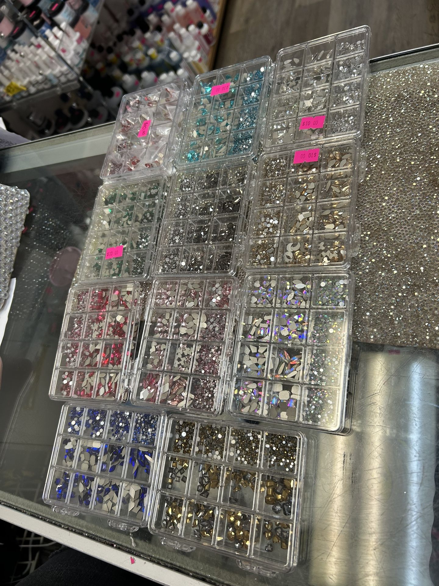 Nail Rhinestone Box