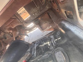 Car Floor Pan with Rust and Rot Damage