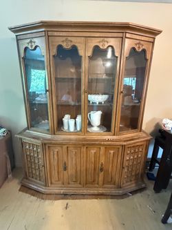 Vintage antique curio cabinet