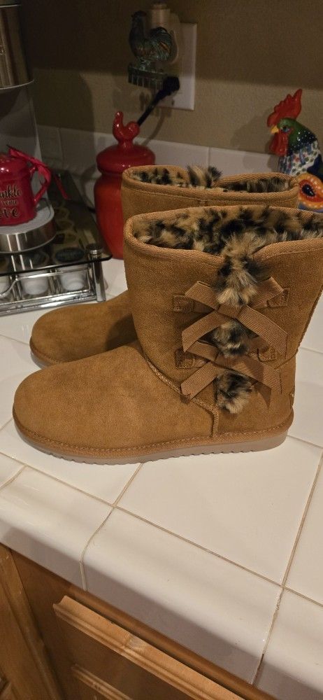 New Ugg Boots Leopard/Bows