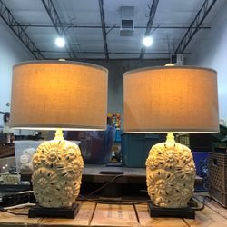 Vintage, beautiful pair of lamps👍