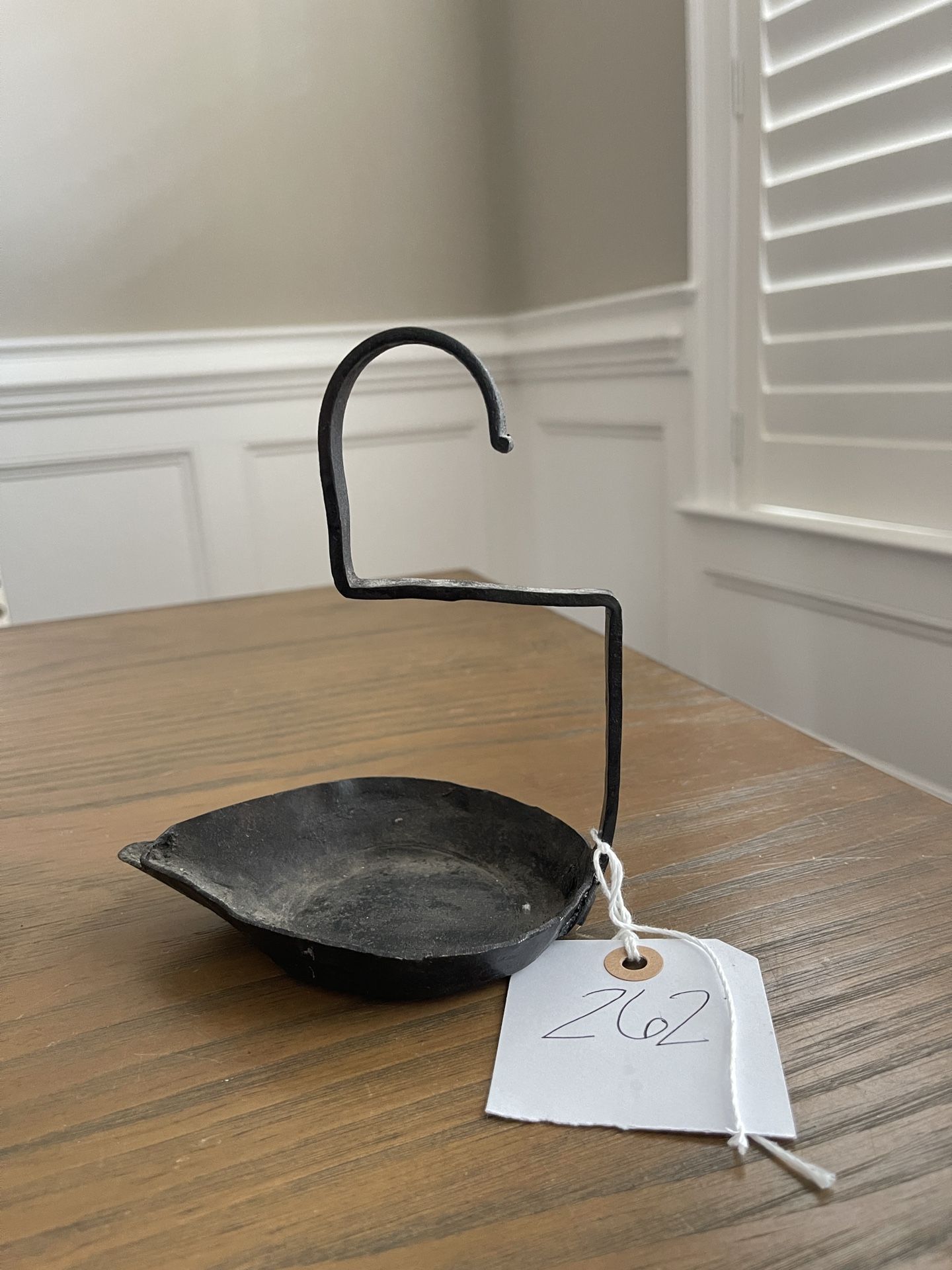 EARLY ANTIQUE 1800'S Iron CRUSIE Cruse OIL LAMP!