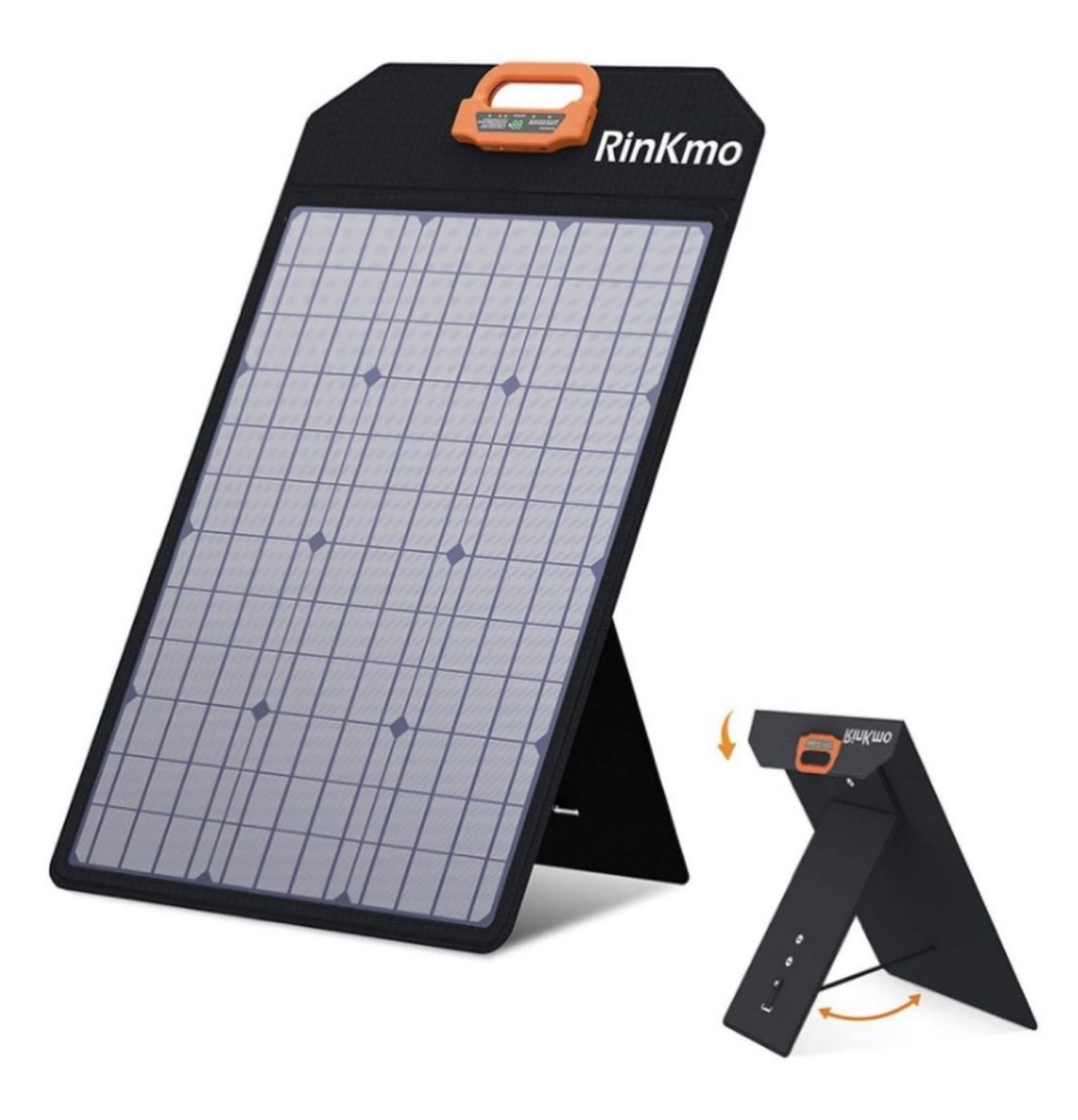 RINKMO 50W Solar Panel, Portable Solar Panel Battery Charger with Light Strength Sensor, Support 2-4 Parallel to Increase Power(200w Max), IP65 Water