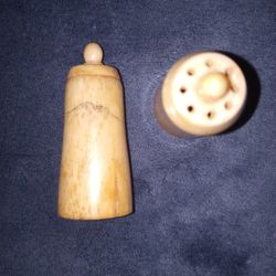 Bone Salt And Pepper Shakers 