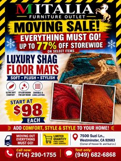 LUXURY FLOOR MAT - TOP QUALITY - BRAND NEW !!!