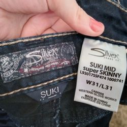Silver Suki Jeans