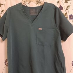 Figs Shirt Women's Extra Large Aqua Green Technical Catrina One Pocket Scrub Top