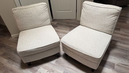 Pair of Fabric Accent Chairs